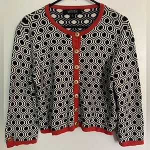 Vintage Kasper Old Money Honeycomb Cardigan size L